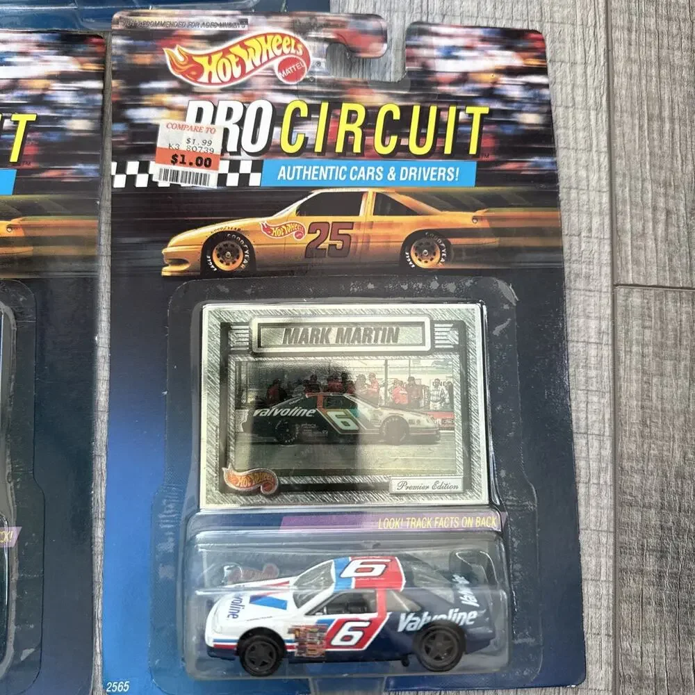 Lot 1992 Hot Wheels Pro Circuit Cars M. Martin R. Wallace M. Andretti B. Bodine